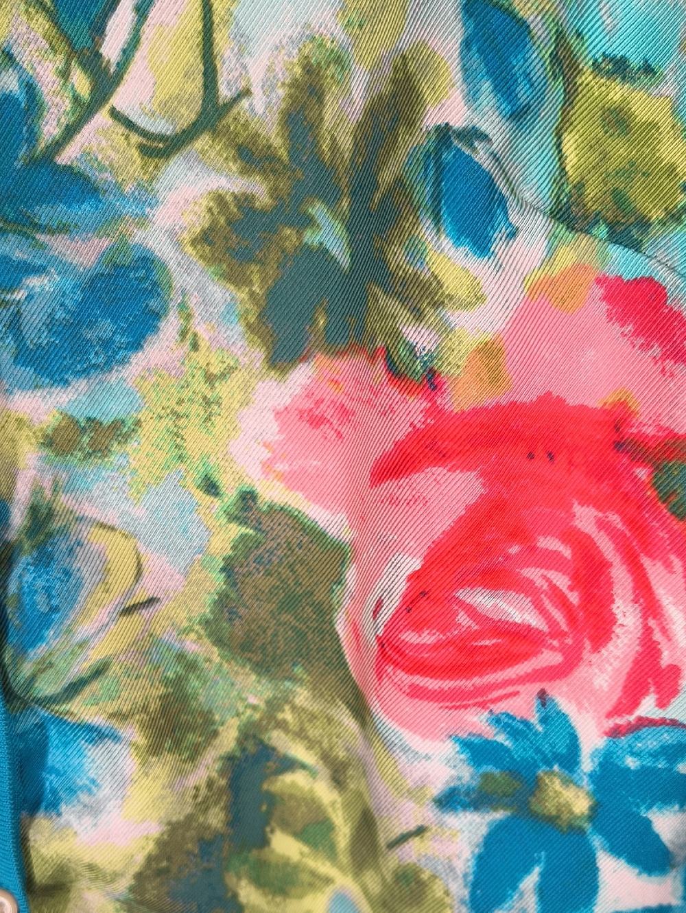 Ann Taylor Retro Silk Blend Floral 3/4 Sleeves Cropped Cardigan Size Medium - Picture 10 of 10